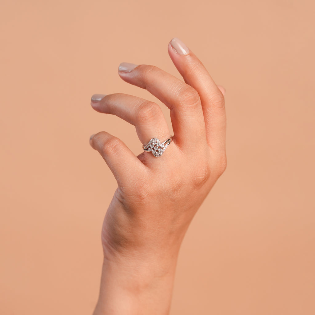 Women’s 925 Sterling Silver Anniversary Ring with Round CZ