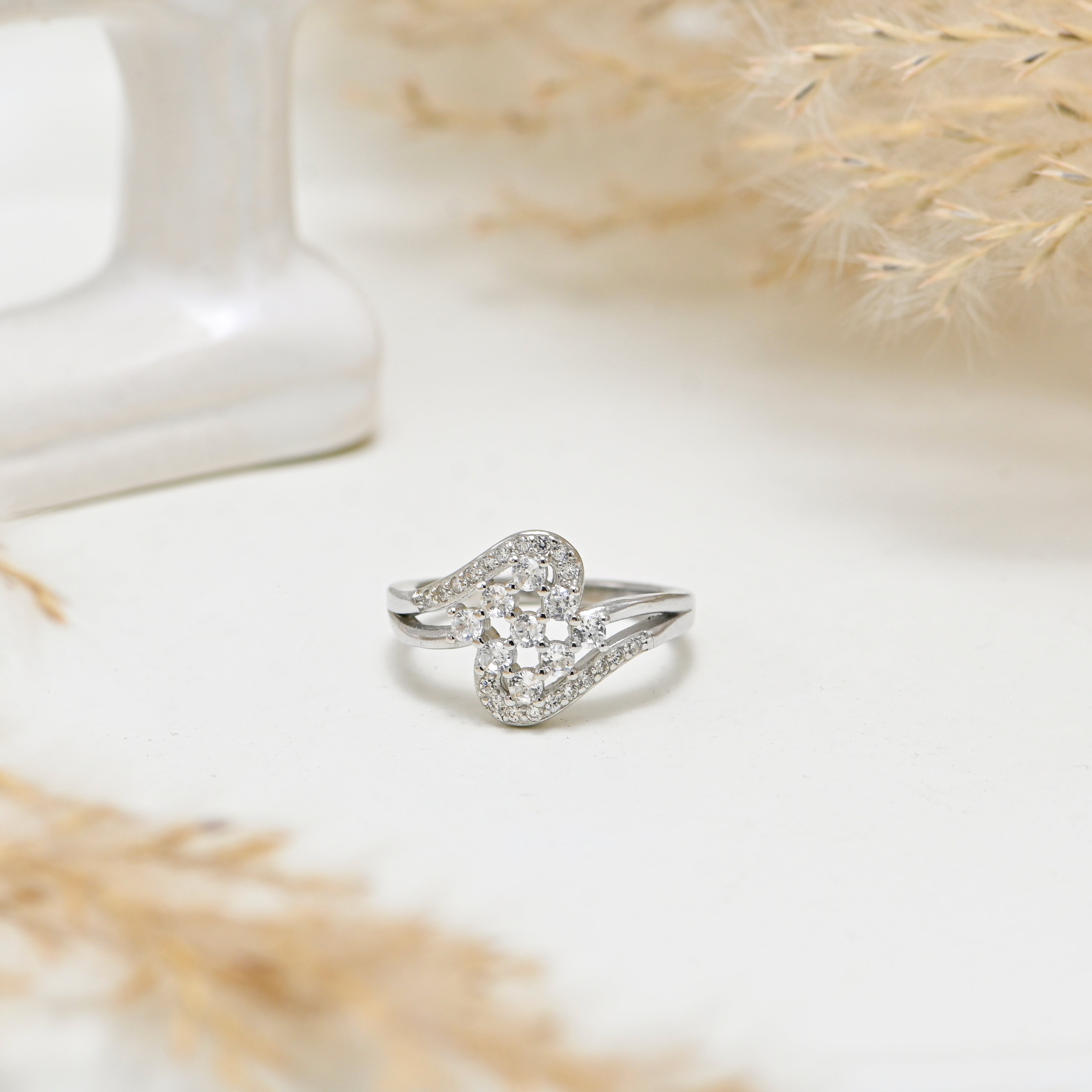 Women’s 925 Sterling Silver Anniversary Ring with Round CZ