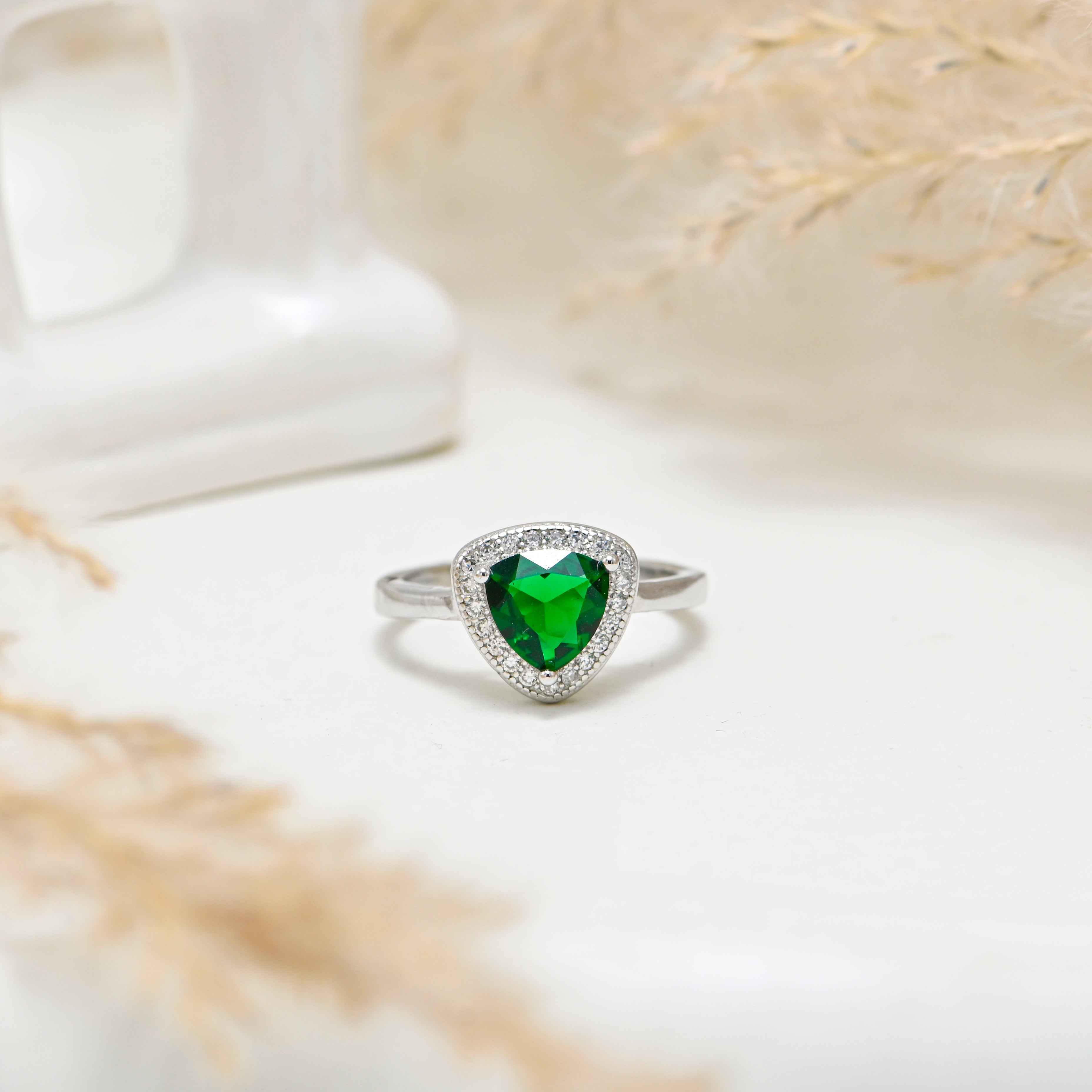 Handcrafted 925 Sterling Silver Ring with Cubic Zirconia Stone Everyday Wear Gift for Her