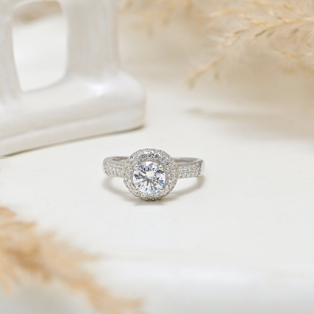 925 Sterling Silver Round Cut Cubic Zirconia Ring for Women Wedding, Engagement & Fashion Ring