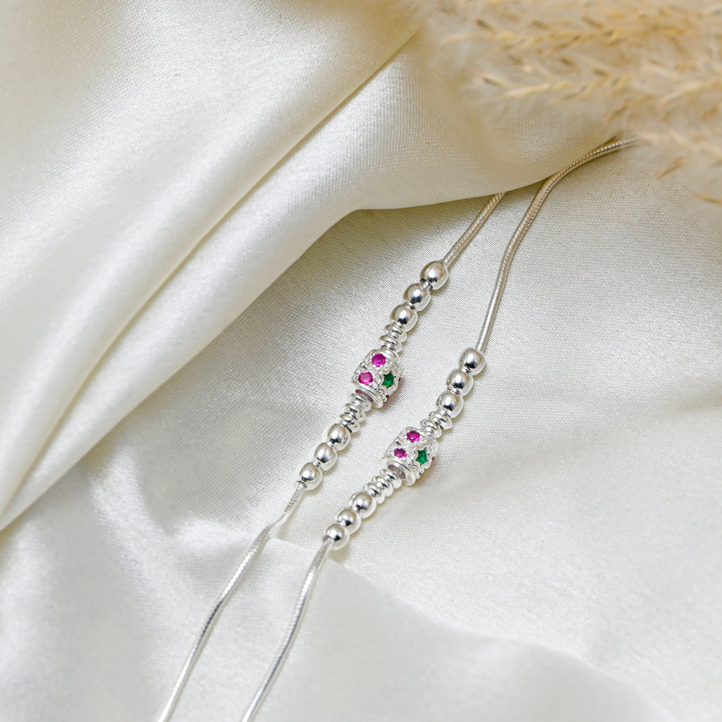 925 Sterling Silver Anklet Pair | Charm Minimal Dainty Anklet | Minimal Chain Statement Anklet