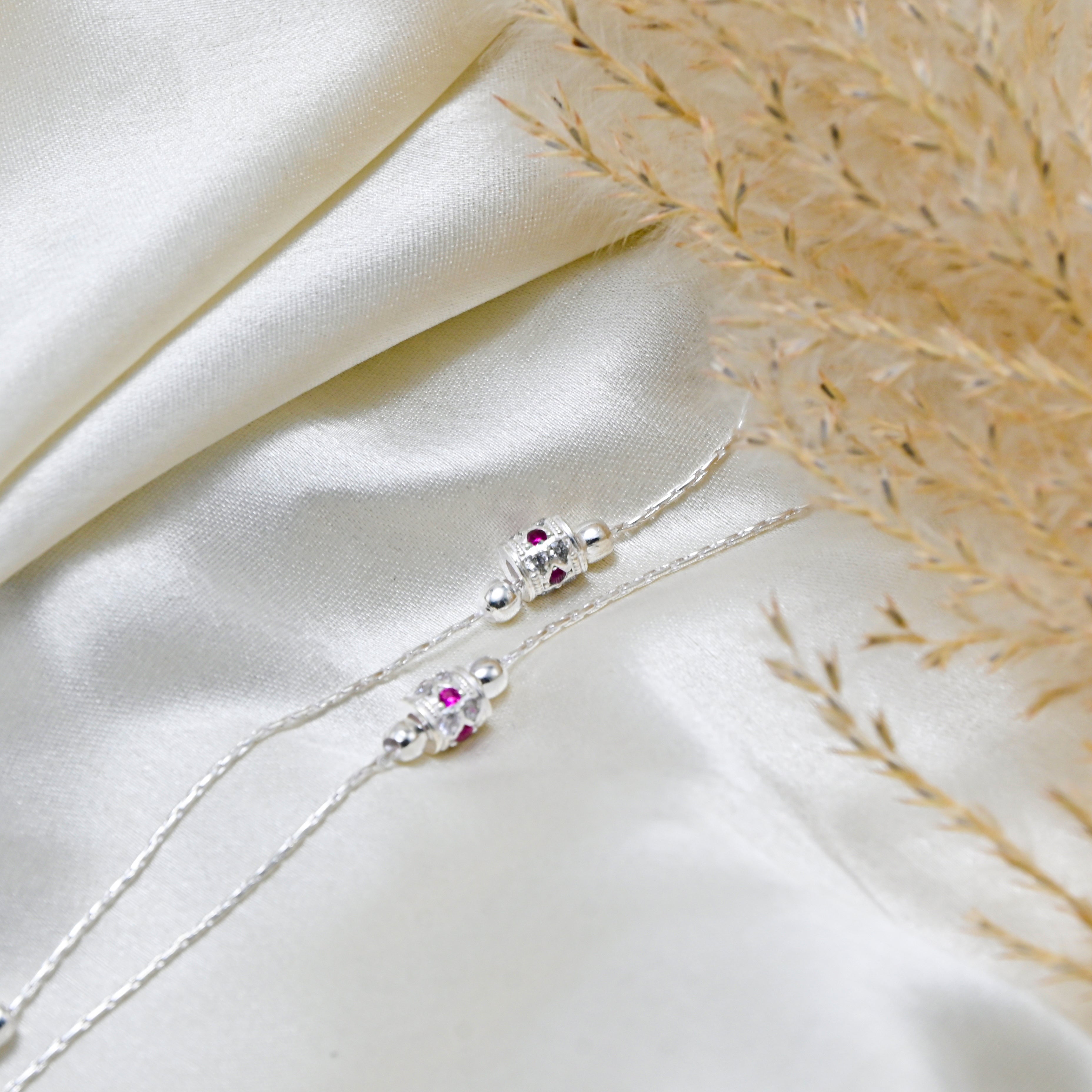 925 Sterling Silver Anklet Pair – Minimalist Foot Chain Jewelry