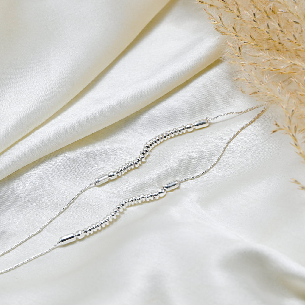 Elegant 925 Silver Anklet – Adjustable Dainty Anklet