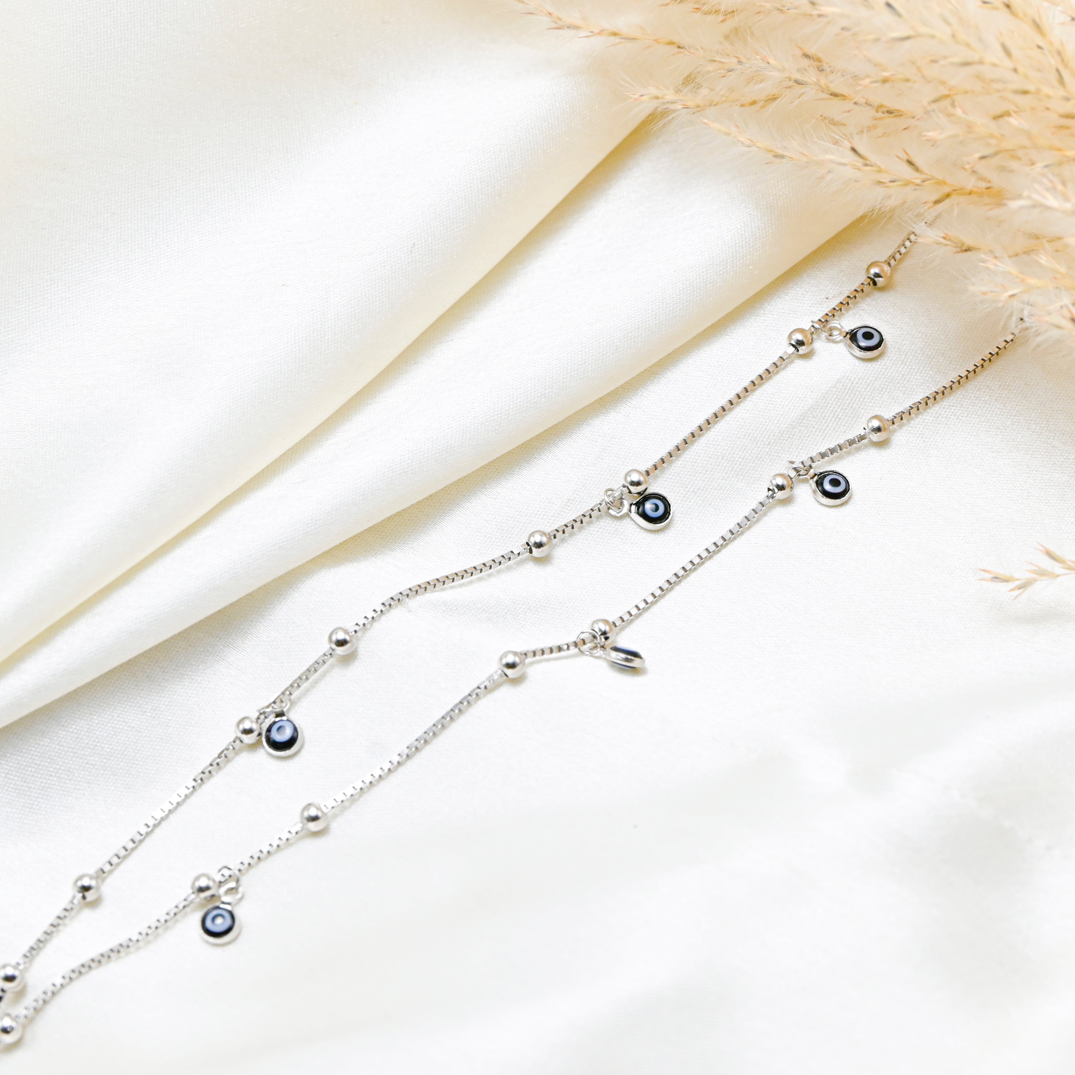 925 Sterling Silver Anklet Pair Dainty Silver Chain for Women | Gift For Her | Minimal Silver Anklet