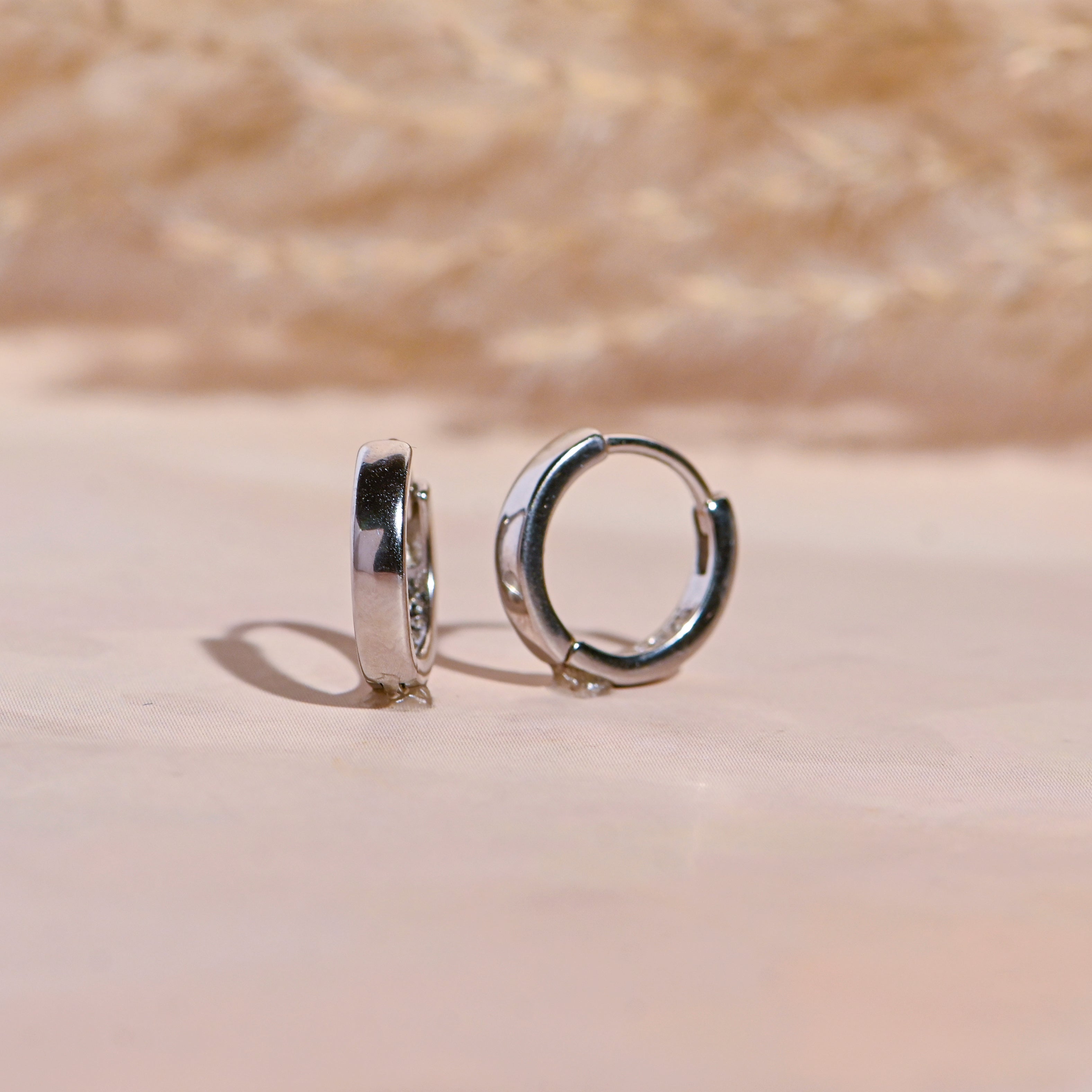 Minimalist Huggie Hoop Earrings in Sterling Silver Small Hoop Earring