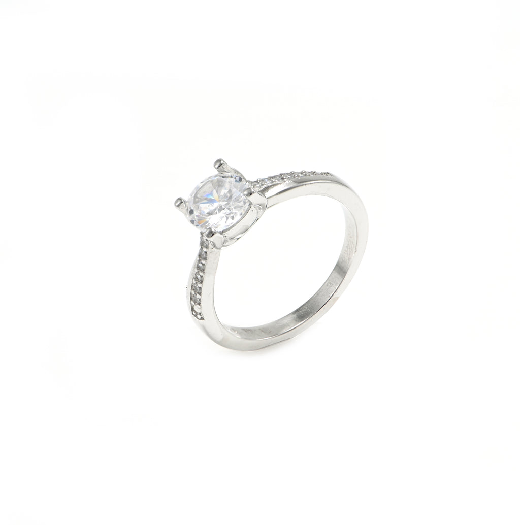 925 Sterling Silver Cubic Zirconia Ring Round Cut CZ Women’s Jewelry Gift for Her