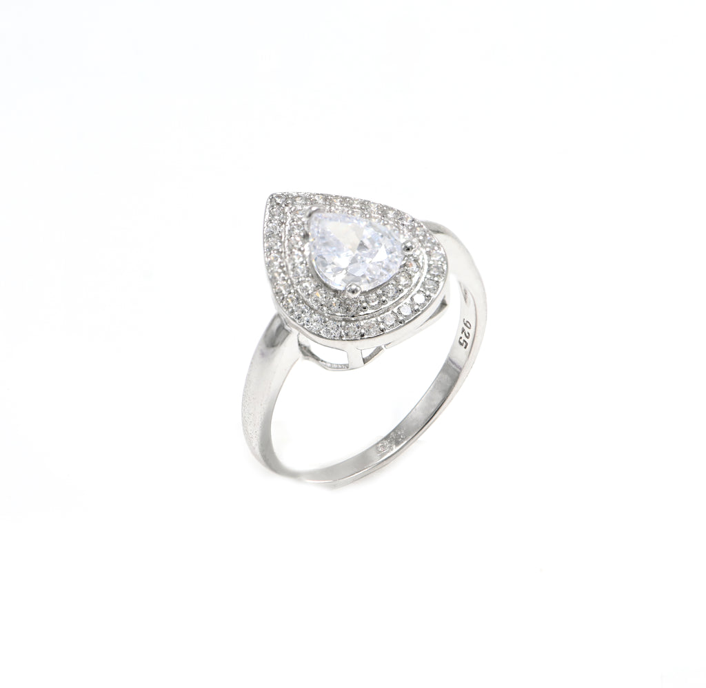 Timeless Sparkle 925 Sterling Silver Cubic Zirconia Ring