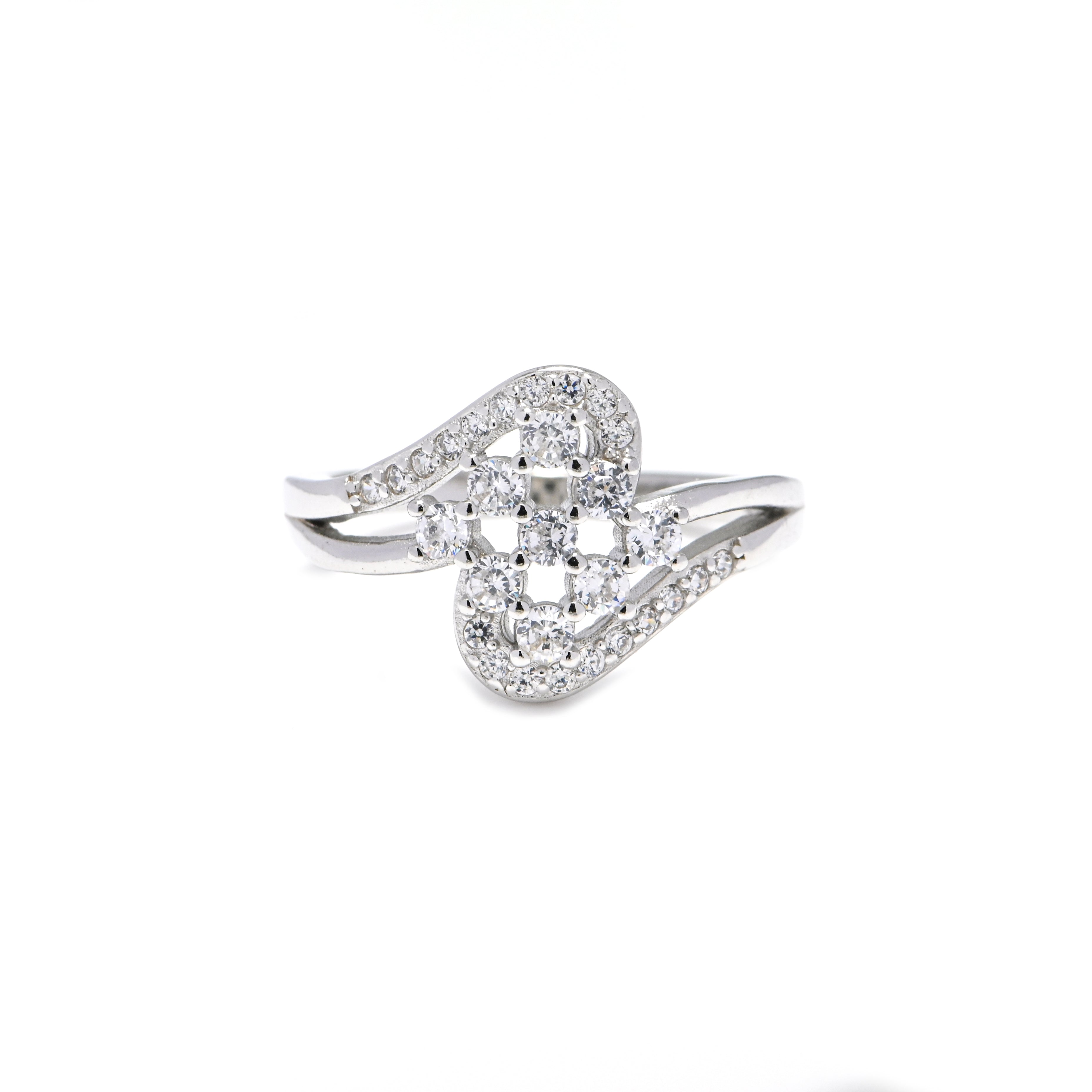 Women’s 925 Sterling Silver Anniversary Ring with Round CZ