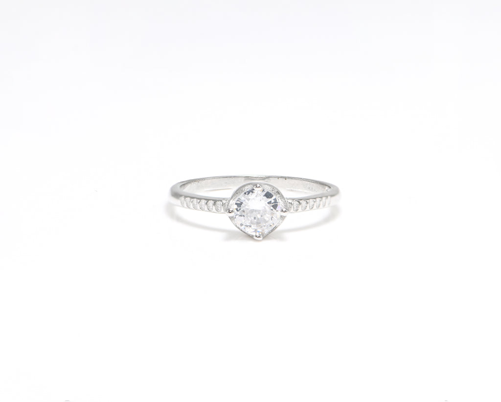 925 Sterling Silver Cubic Zirconia Ring Round Cut CZ Classic Women’s Jewelry Gift for Her