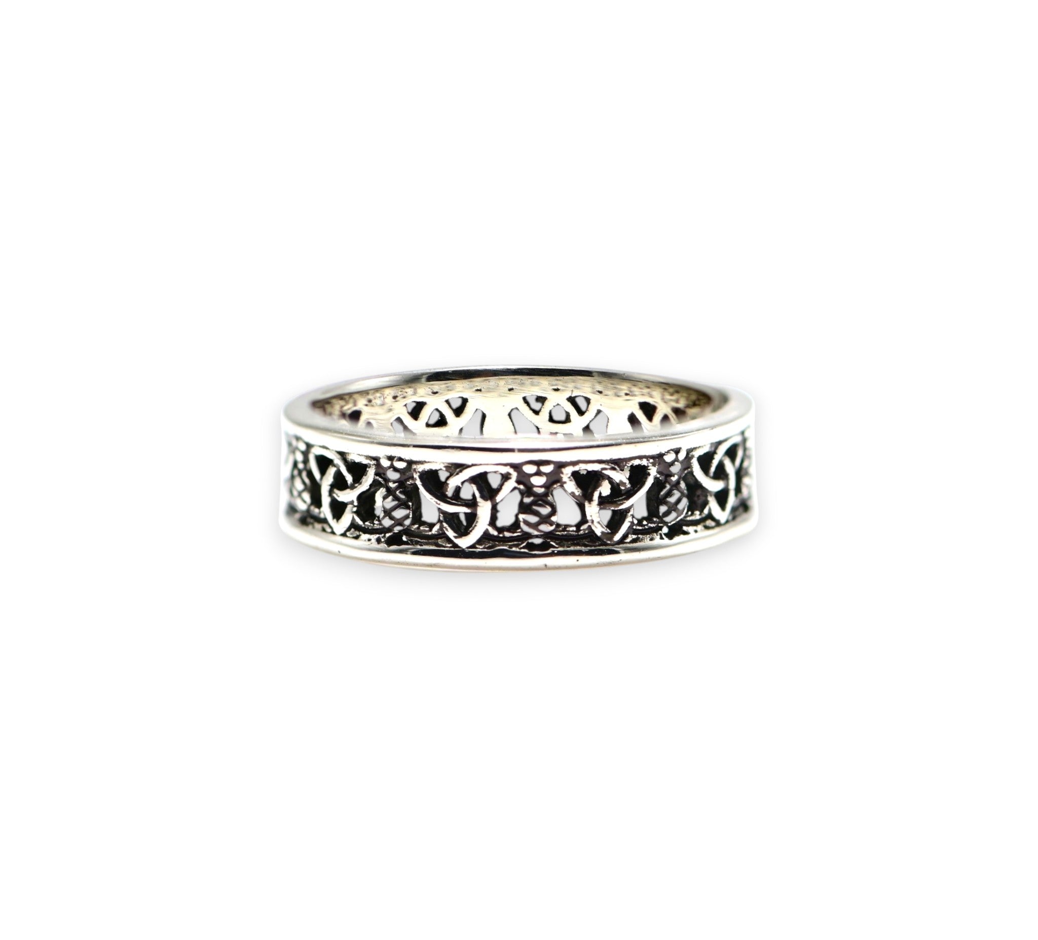 925 Silver Rustic Men’s Band Ring Gift for Husband