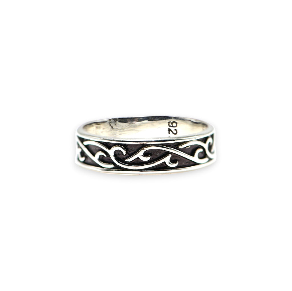 Men’s 925 Silver Matte Oxidised Ring Gift for Husband
