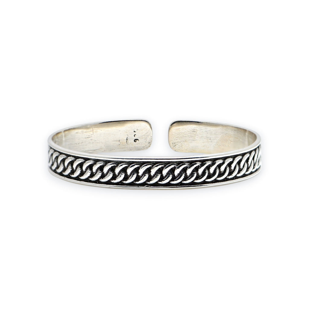 Tribal Silver Chain Kada Vintage Handmade for Men