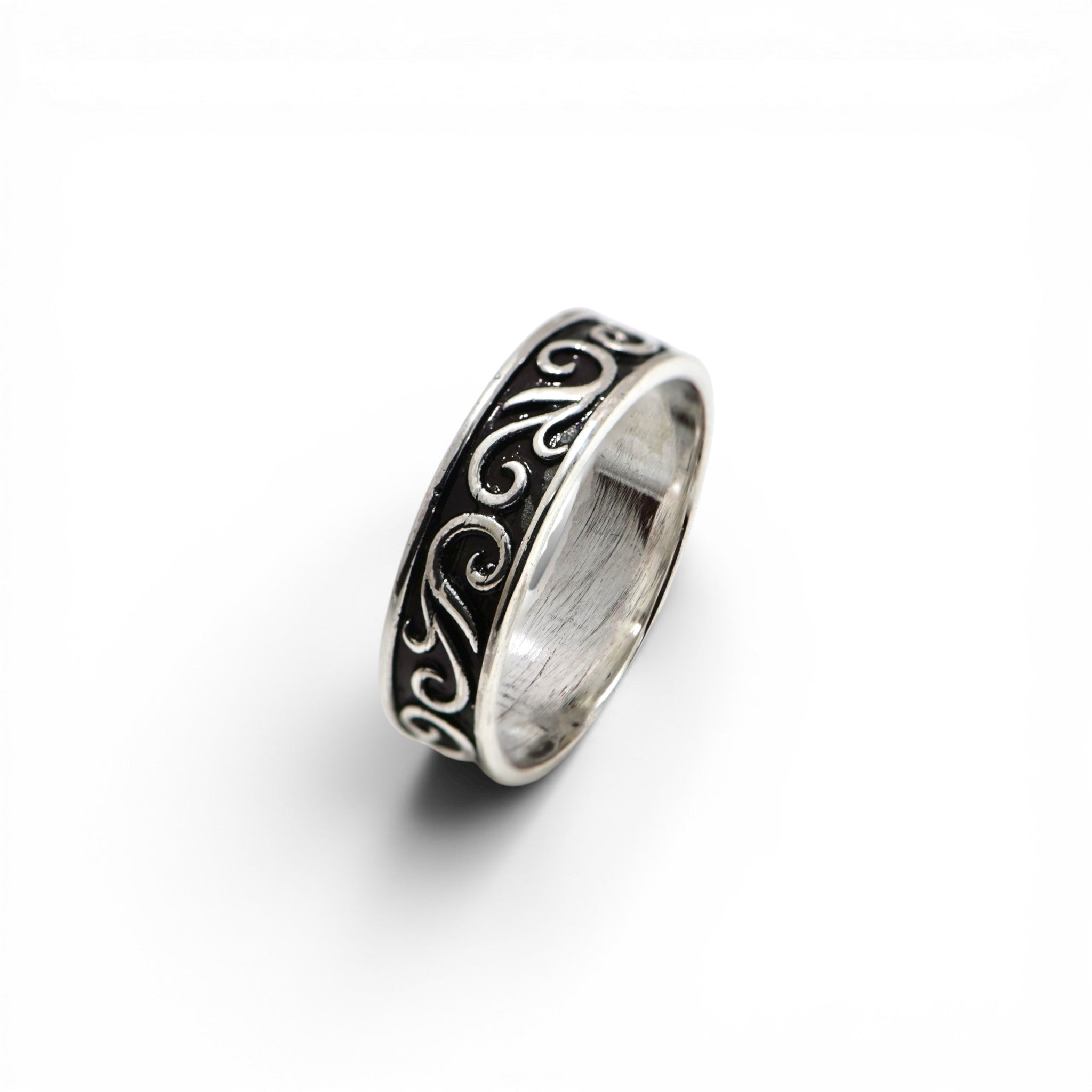 Men’s Rustic 925 Silver Ring, Antique Look