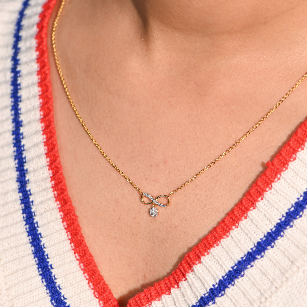 Infinity 18KT Hallmarked Gold Diamond Mangalsutra for Brides