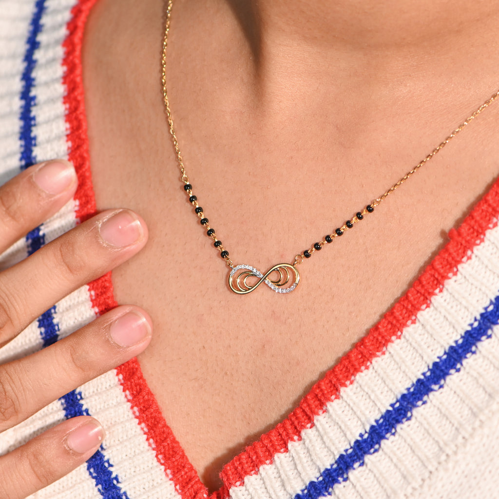 18KT Gold Diamond Mangalsutra – Bridal & Fashion Jewelry, Women’s Necklace