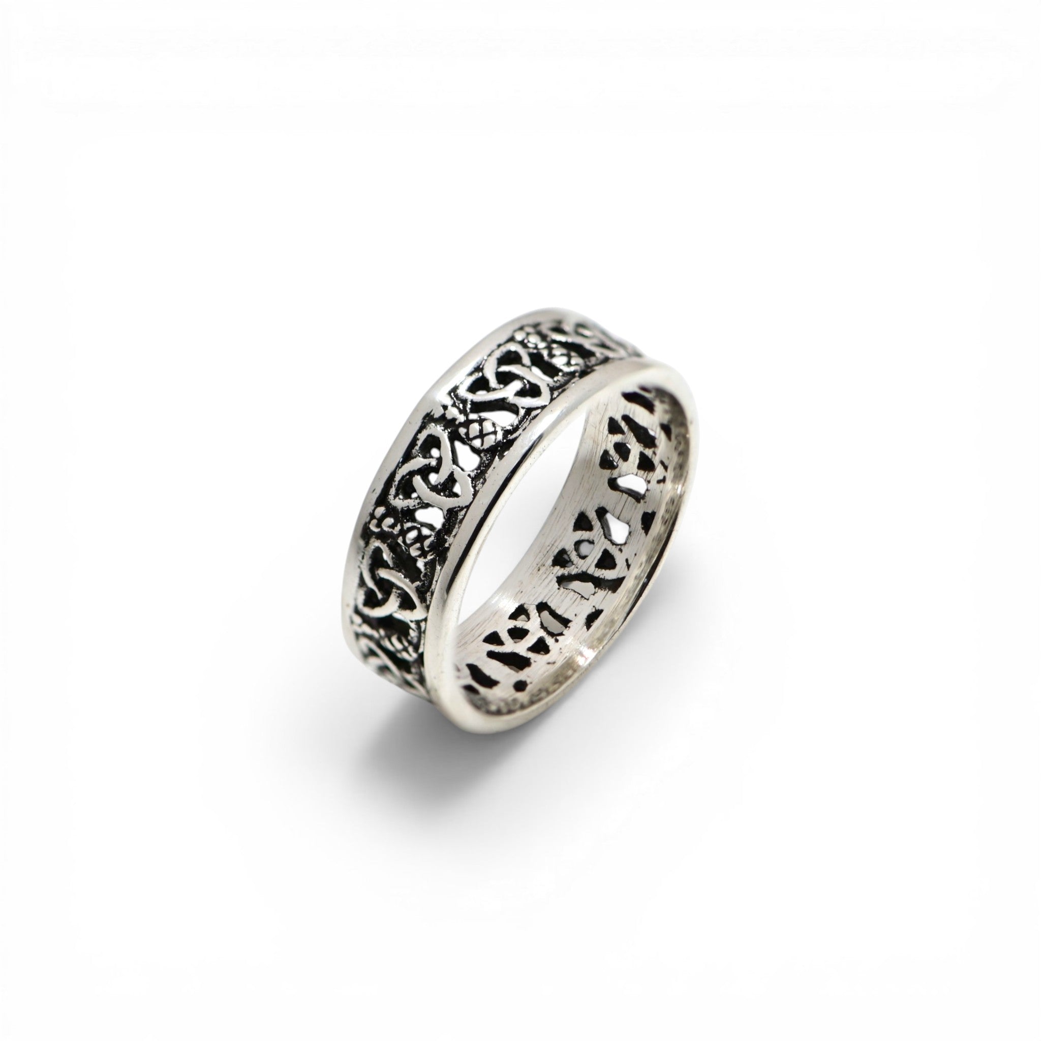 925 Silver Rustic Men’s Band Ring Gift for Husband