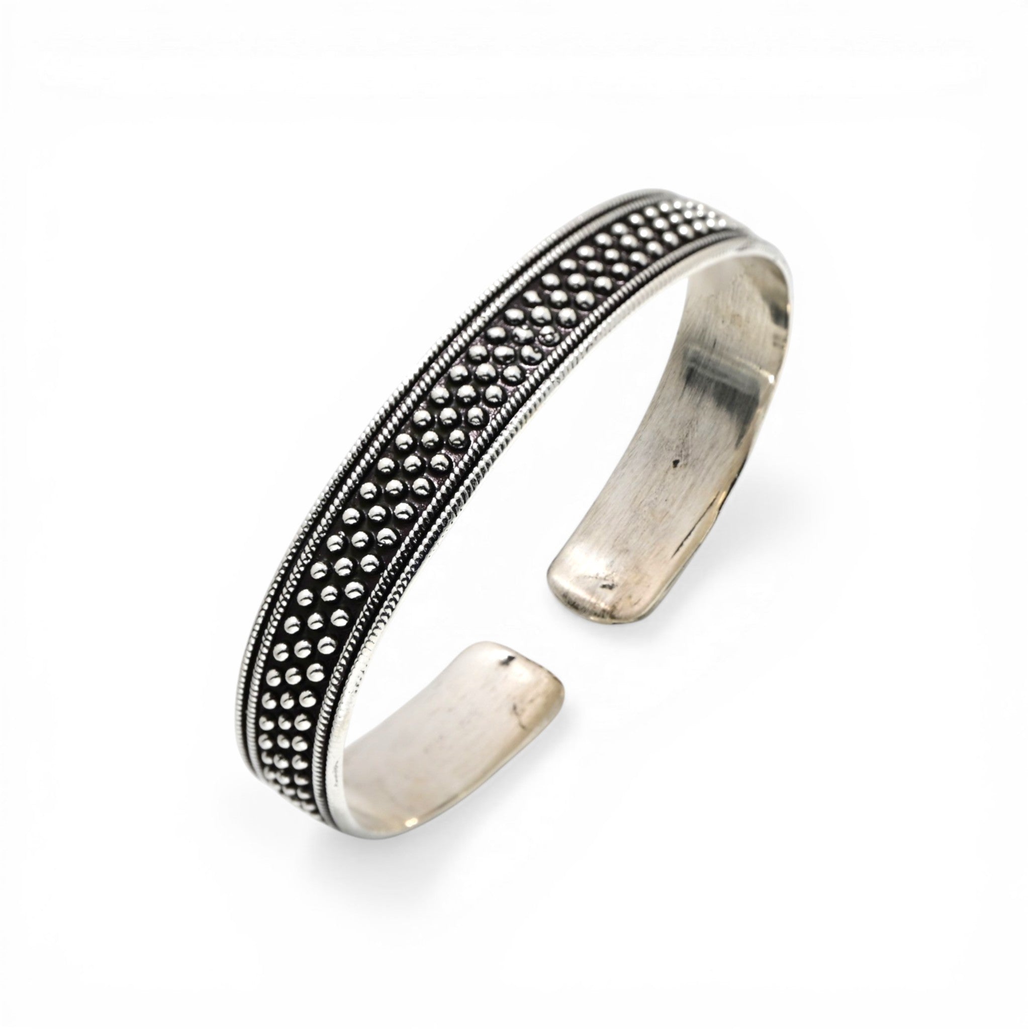 Tribal Silver Chain Kada Vintage Handmade Men Bracelet