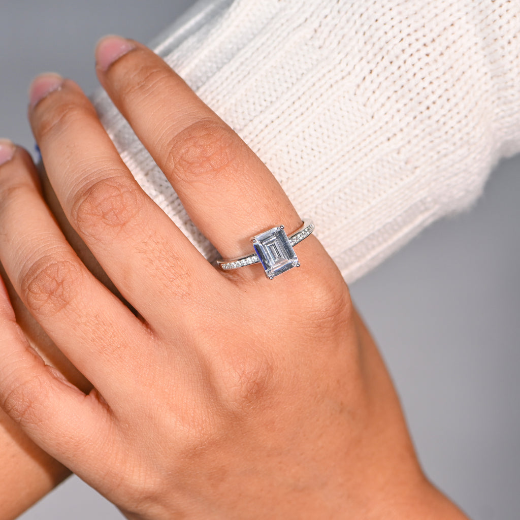 Minimal Elegance 925 Sterling Silver CZ Ring Round Cut Sparkle