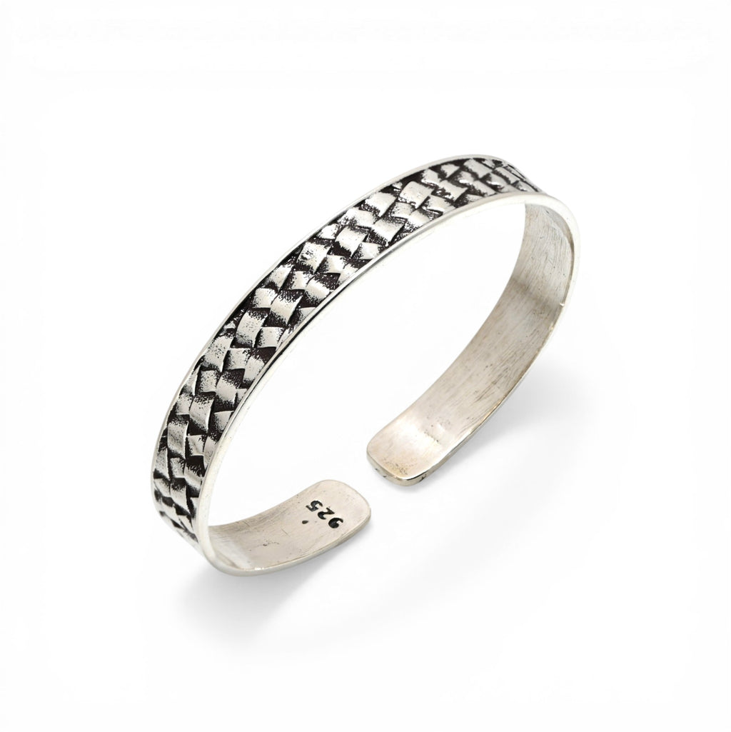 Vintage Handmade Tribal Silver Chain Kada for Men