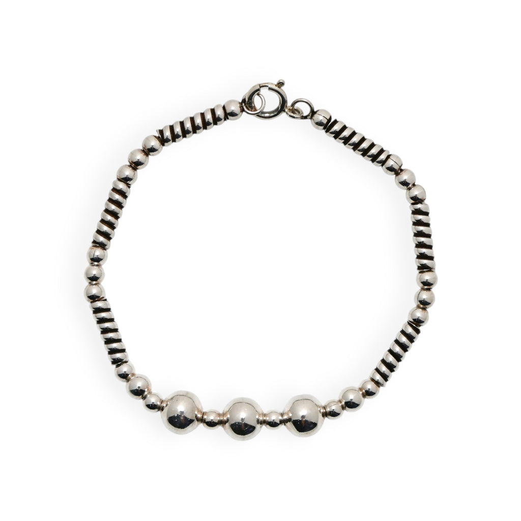 Oxidised Turkish Finish 925 Sterling Silver Bracelet  Boho Design