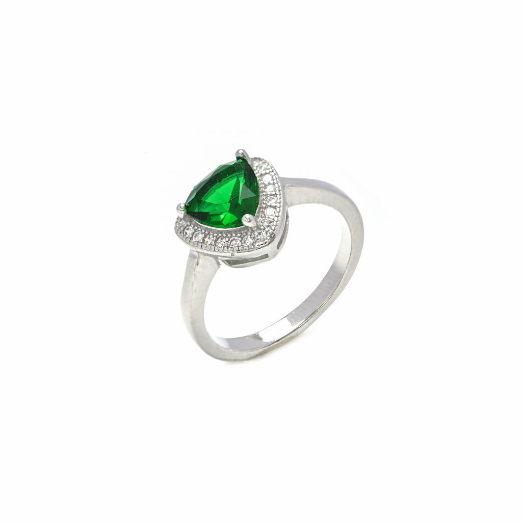 Handcrafted 925 Sterling Silver Ring with Cubic Zirconia Stone Everyday Wear Gift for Her