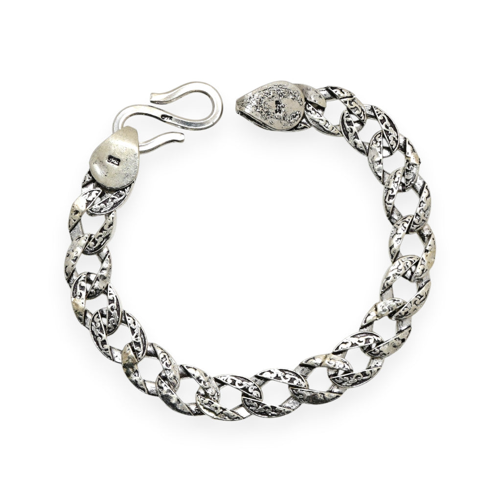 Handmade Antique Silver Bracelet Tribal Boho Men Jewelry