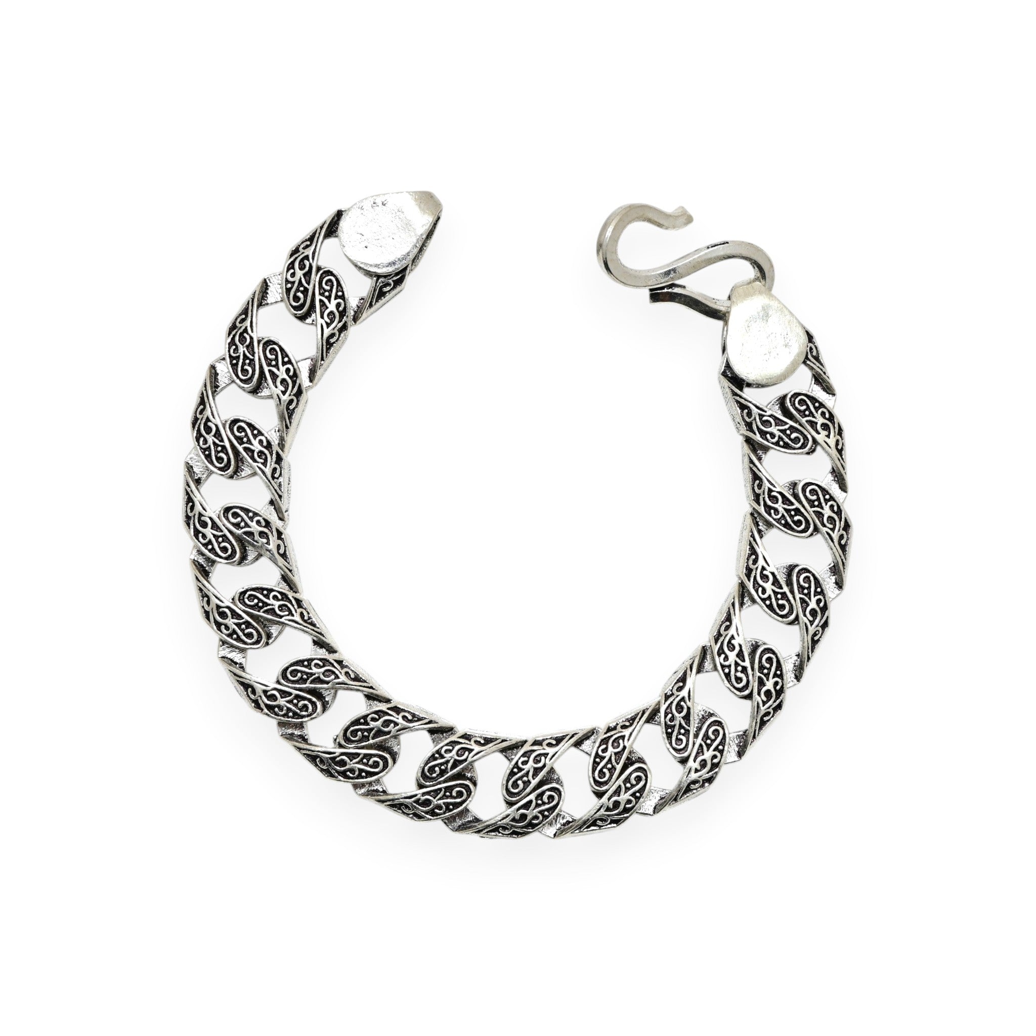 Antique Silver Handmade Bracelet Bohemian Tribal Jewelry