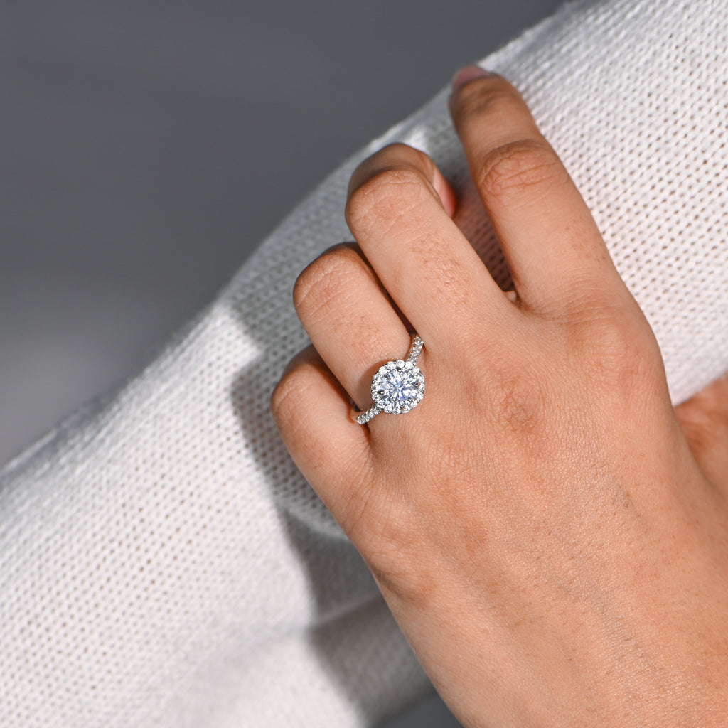 925 Sterling Silver Cubic Zirconia Ring, Round Cut CZ Sparkle Classic Women’s Jewelry