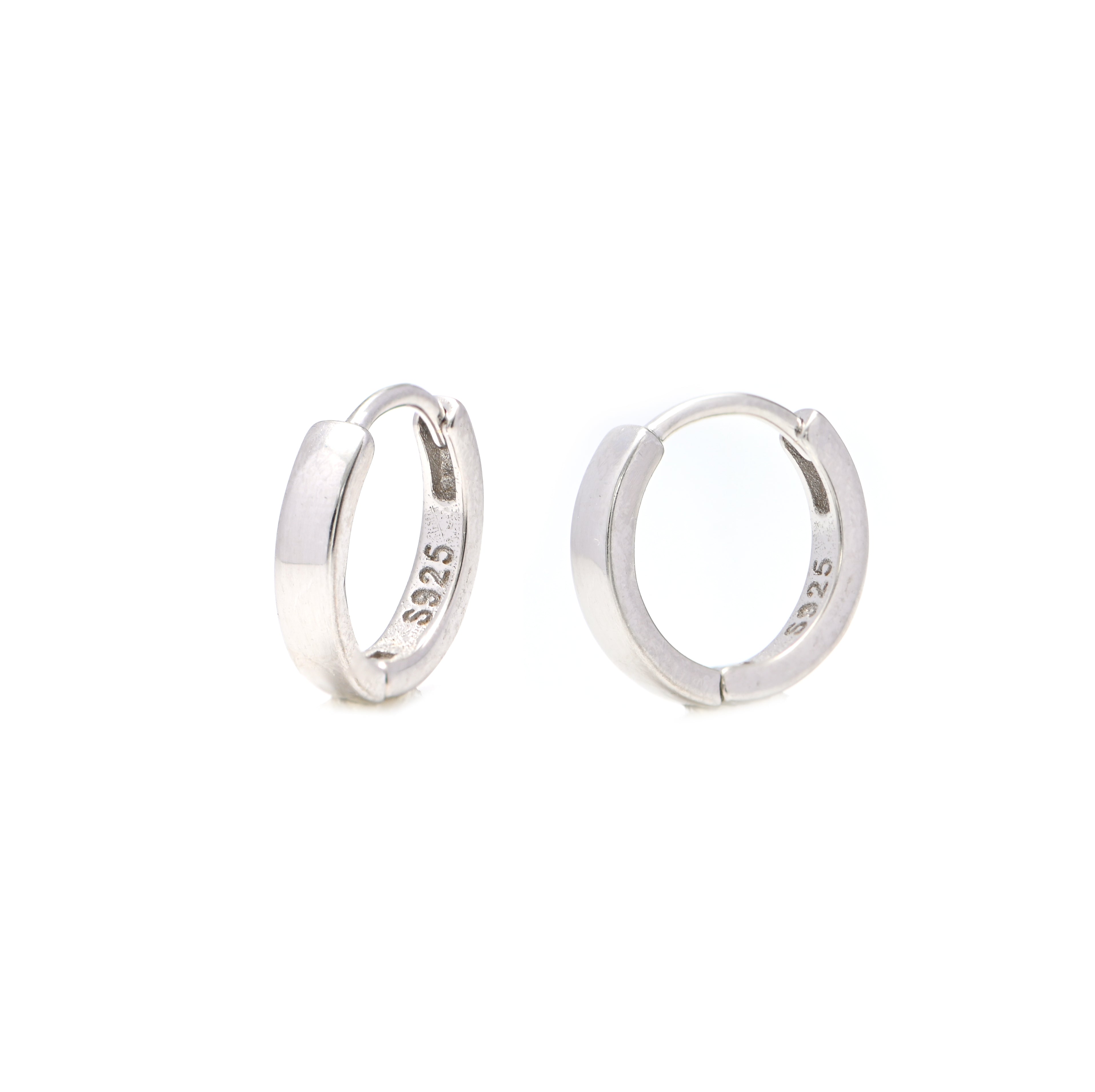 Minimalist Huggie Hoop Earrings in Sterling Silver Small Hoop Earring