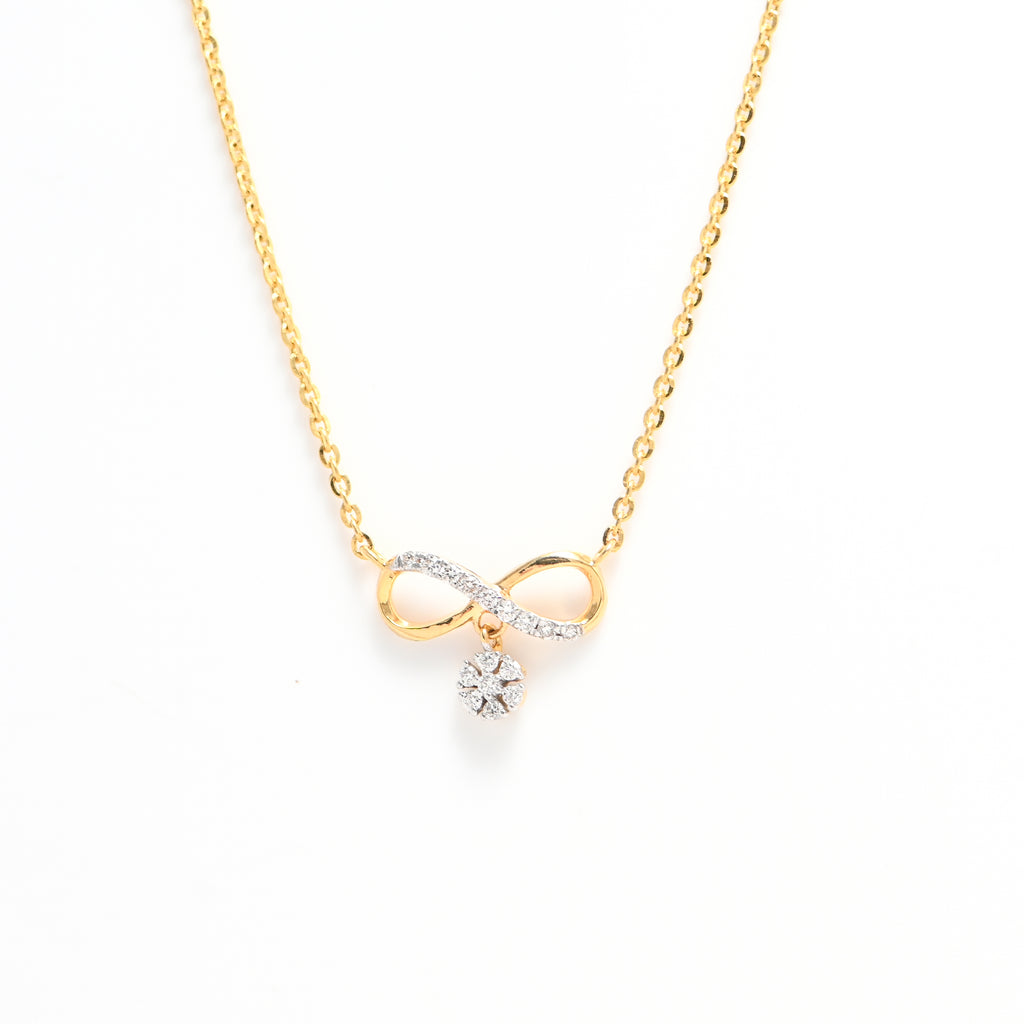 Infinity 18KT Hallmarked Gold Diamond Mangalsutra for Brides