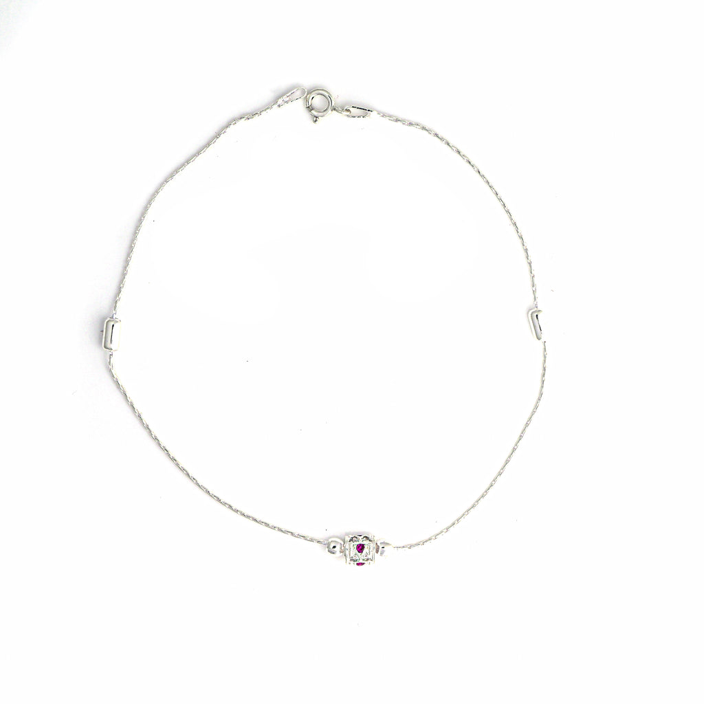 925 Sterling Silver Anklet Pair | Statement Charm Anklet | Minimal Anklet | Gift For Her