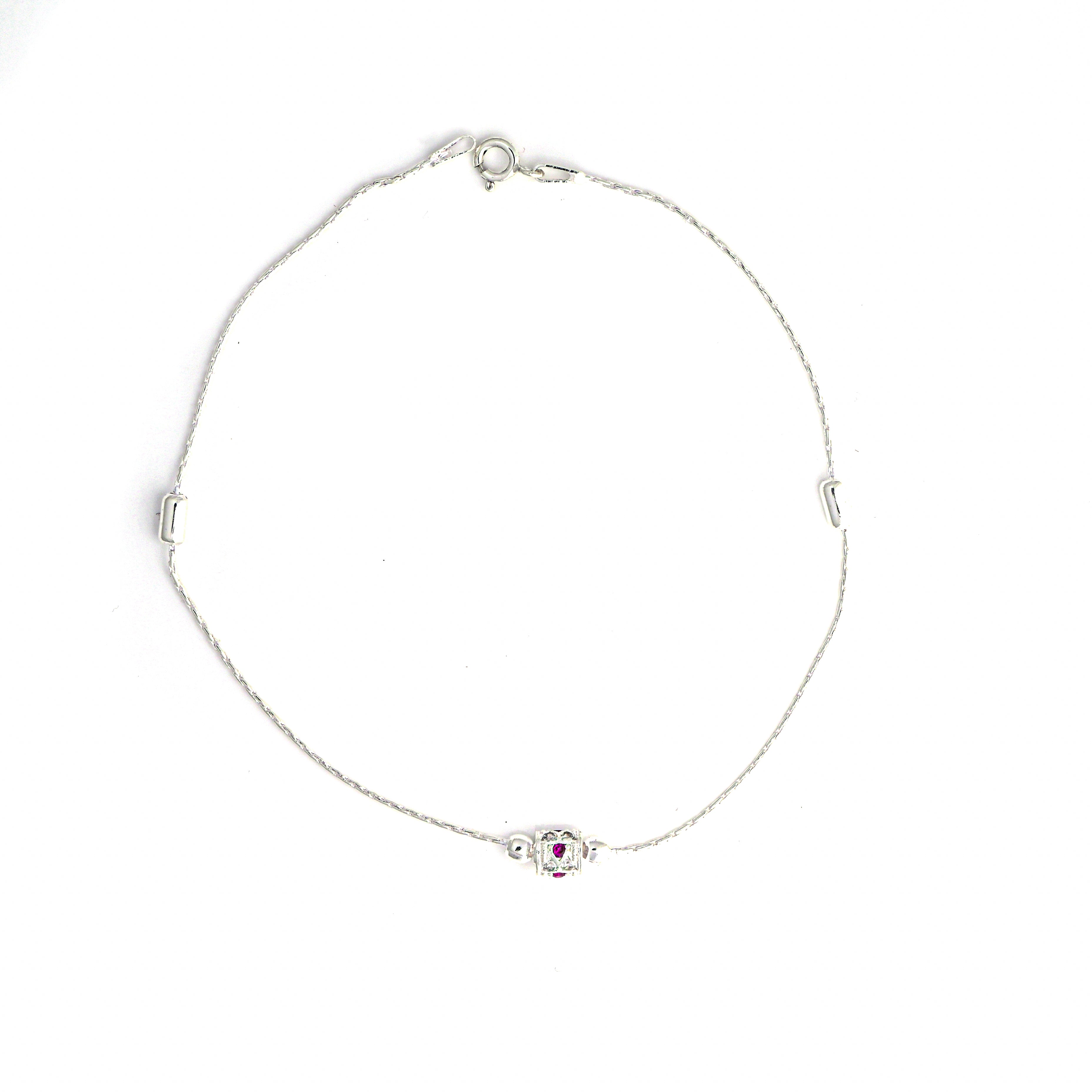 925 Sterling Silver Anklet Pair | Statement Charm Anklet | Minimal Anklet | Gift For Her