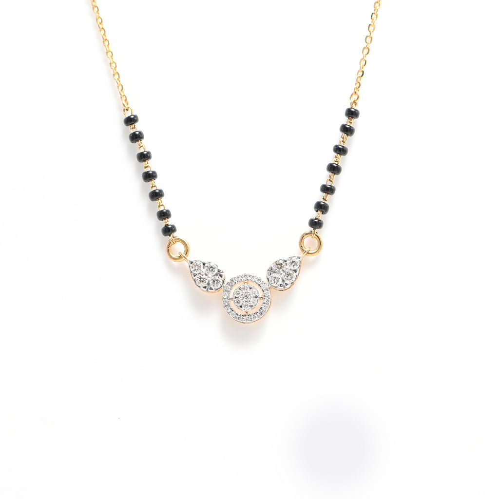 Women’s 18KT Gold Mangalsutra with Diamonds –Traditional & Bridal Necklace