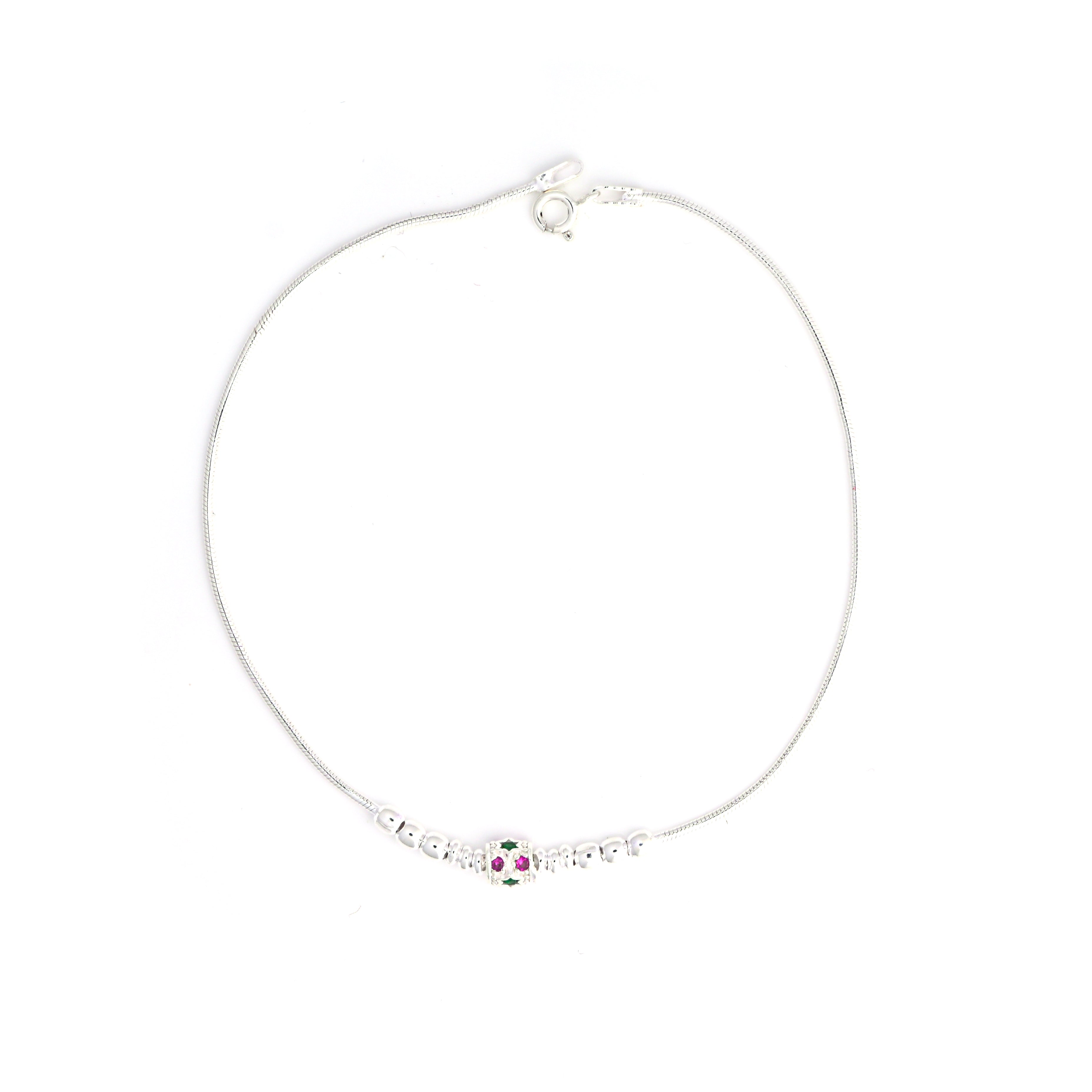 925 Sterling Silver Anklet Pair | Charm Minimal Dainty Anklet | Minimal Chain Statement Anklet