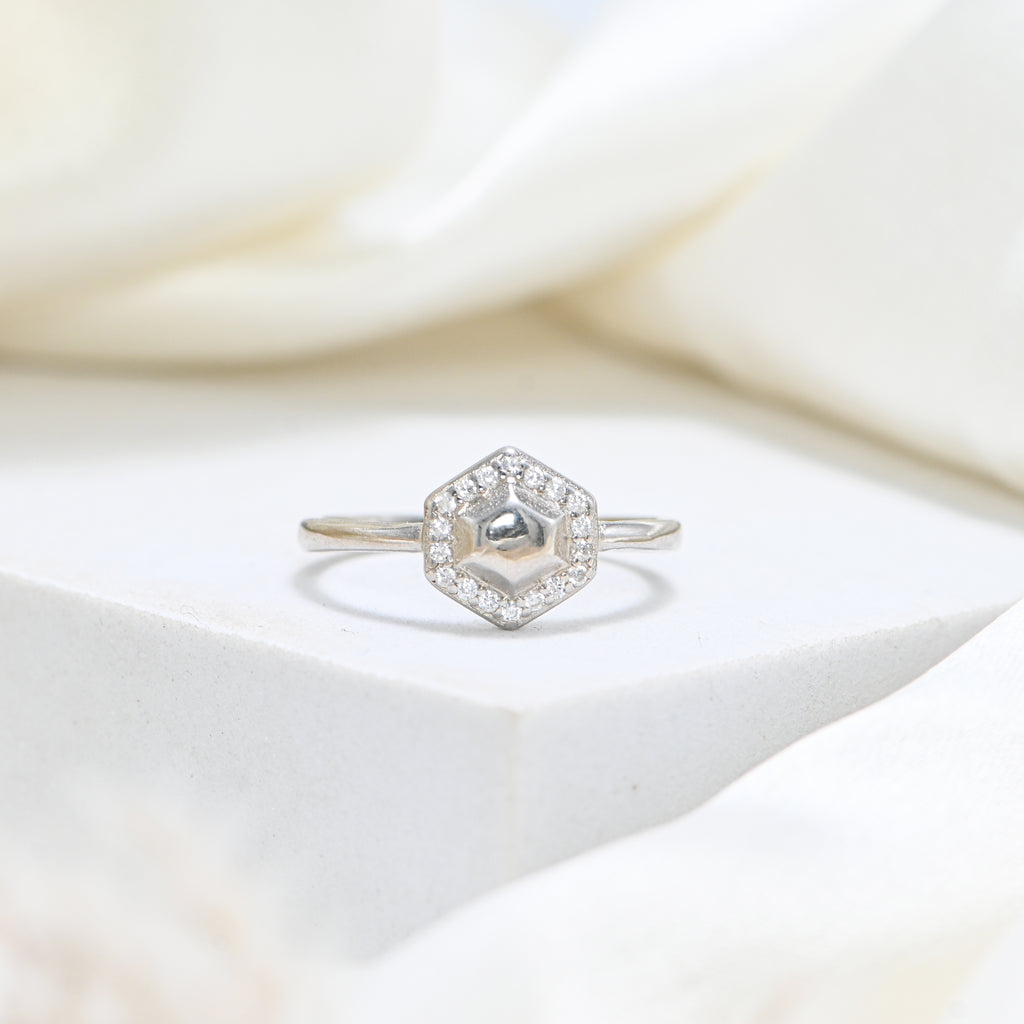 925 Sterling Silver CZ Ring Round Cut Cubic Zirconia Sparkle Women Jewelry