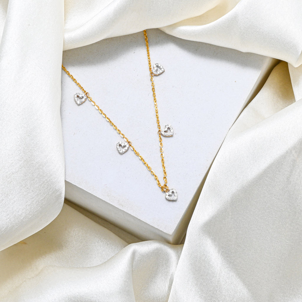 Bridal 18KT Hallmarked Gold Diamond Necklace– Elegant Women’s Necklace