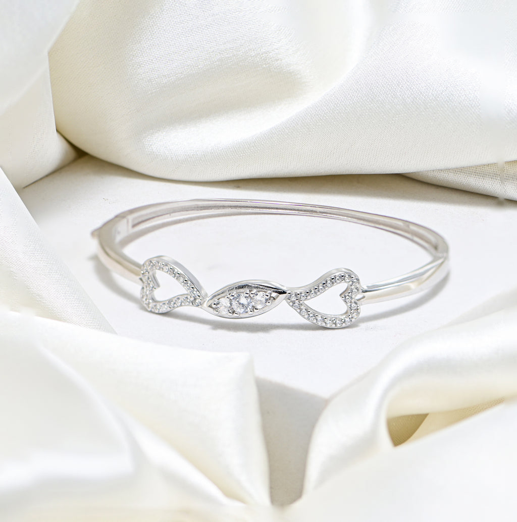 Sterling Silver 925 Turkish Finish Bracelet – Heart Shape Design
