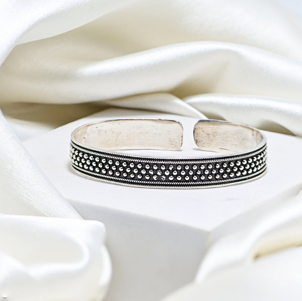 Mens Tribal Vintage Silver Kada Chain Handmade Jewelry