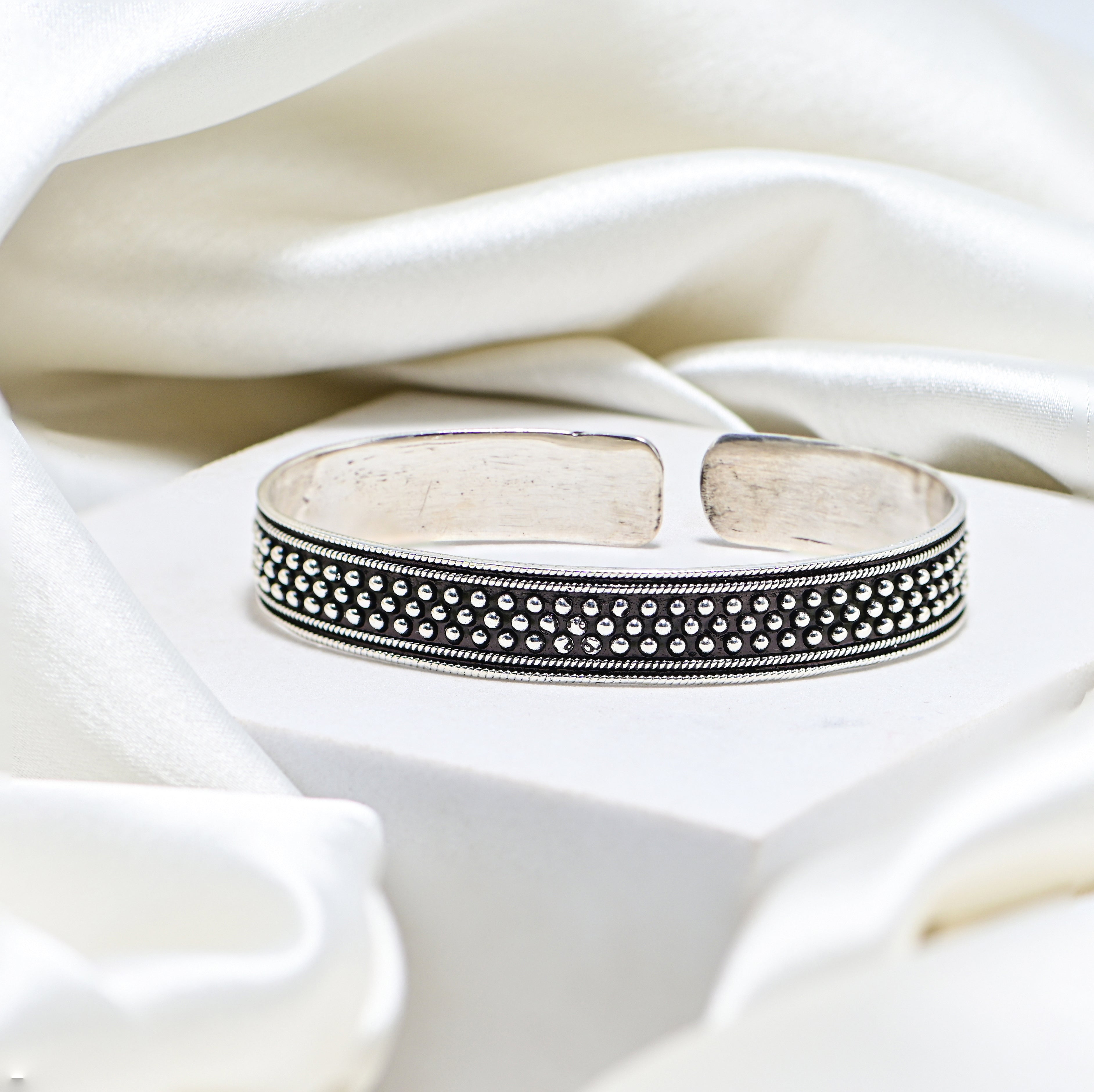 Mens Tribal Vintage Silver Kada Chain Handmade Jewelry