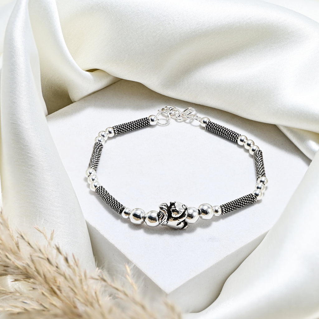 Minimalist Silver Bead Bracelet Daily Wear