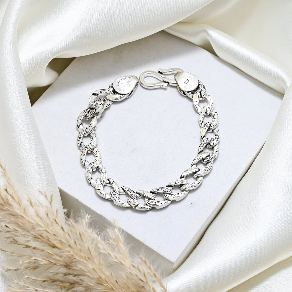 Handmade Antique Silver Bracelet Tribal Boho Men Jewelry