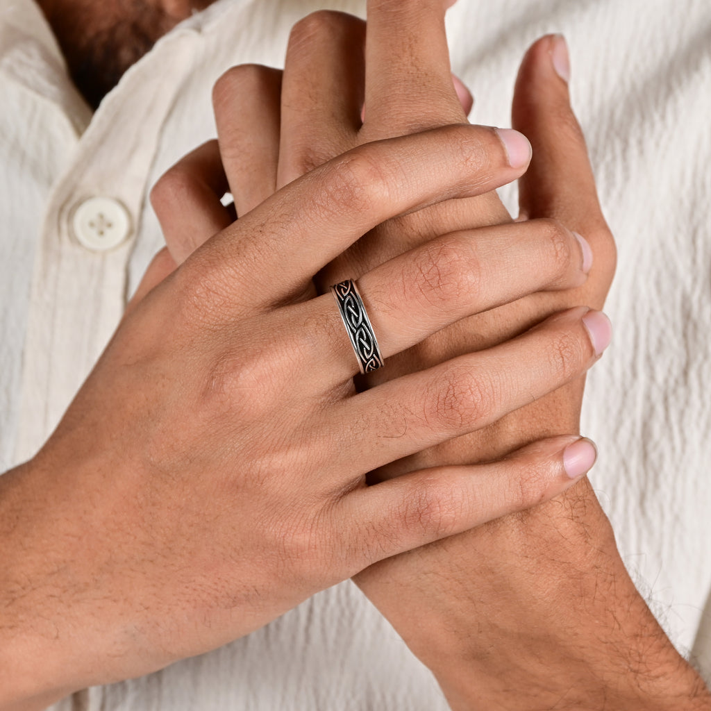 Men’s Sterling Silver Ring, Antique Turkish Finish