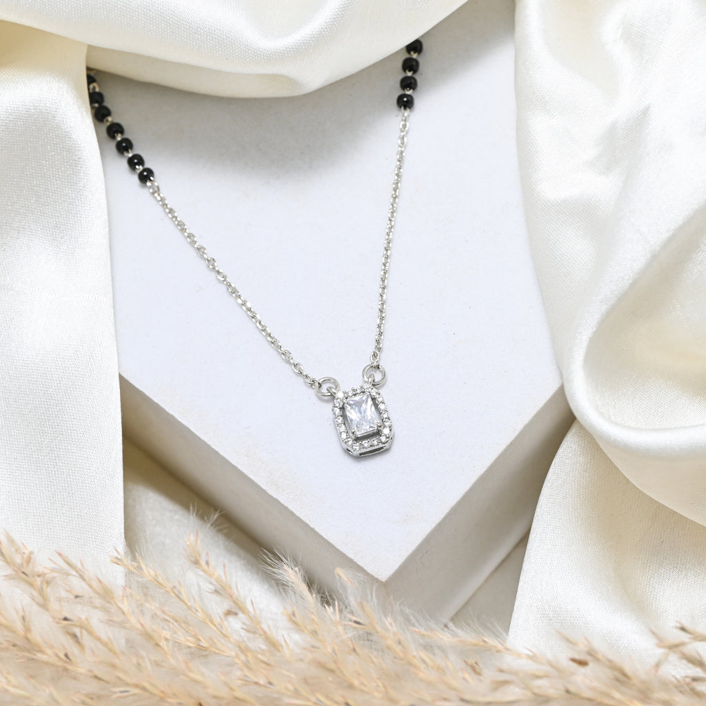 Graceful 925 Sterling Silver CZ Mangalsutra
