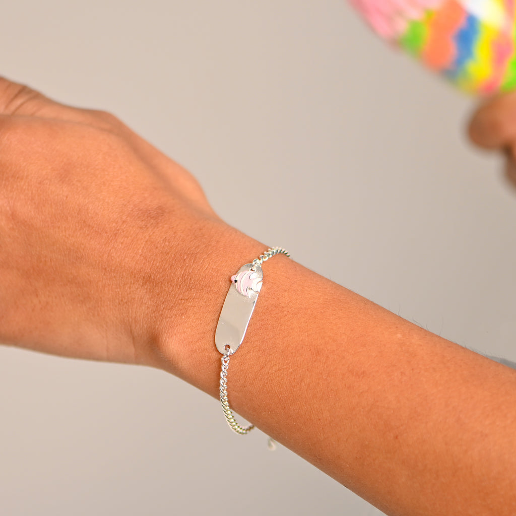 Baby Fish Pink Baby Girl Bracelet in 925 Sterling Silver