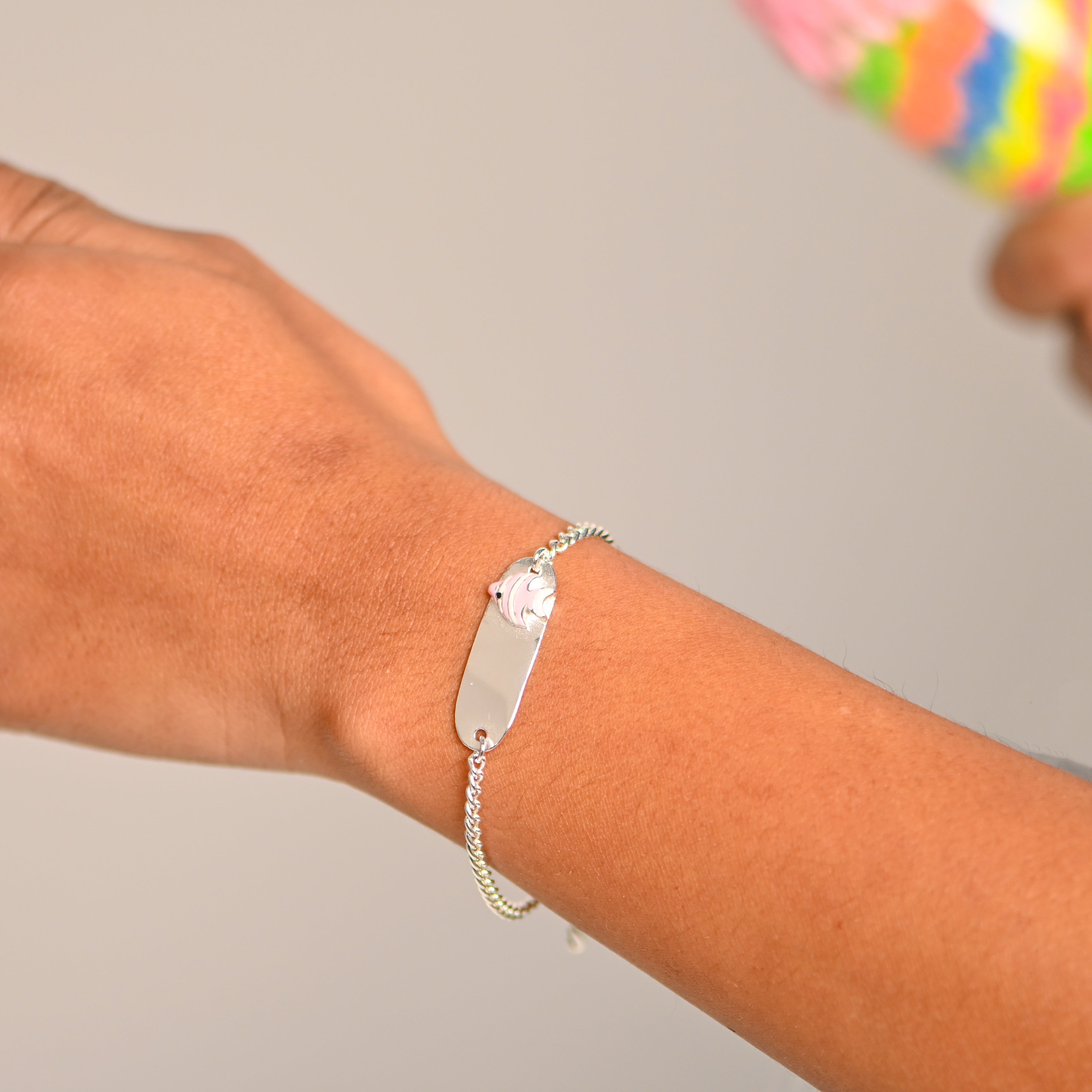 Baby Fish Pink Baby Girl Bracelet in 925 Sterling Silver