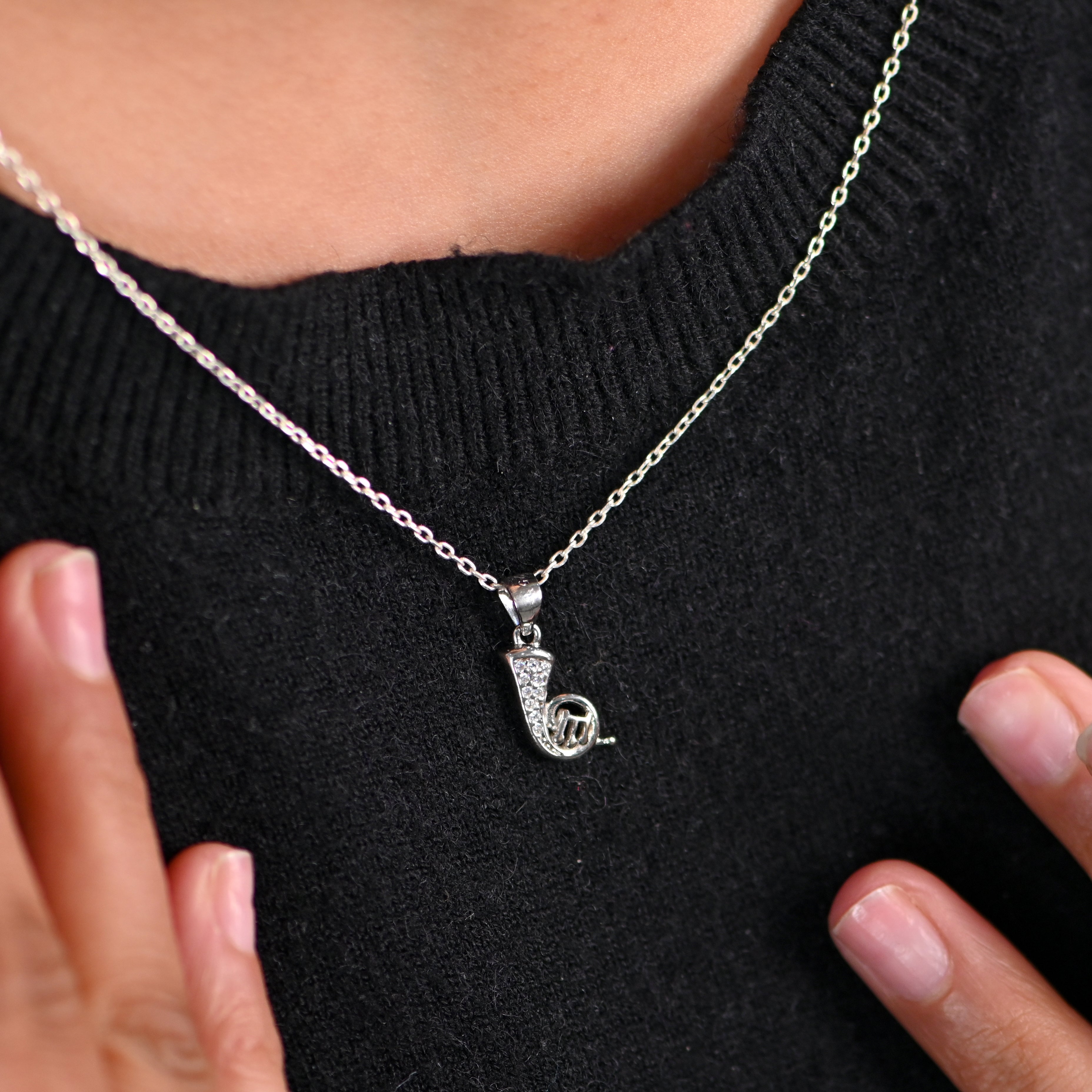 925 Sterling Silver Round Cubic Zirconia Necklace Everyday Wear