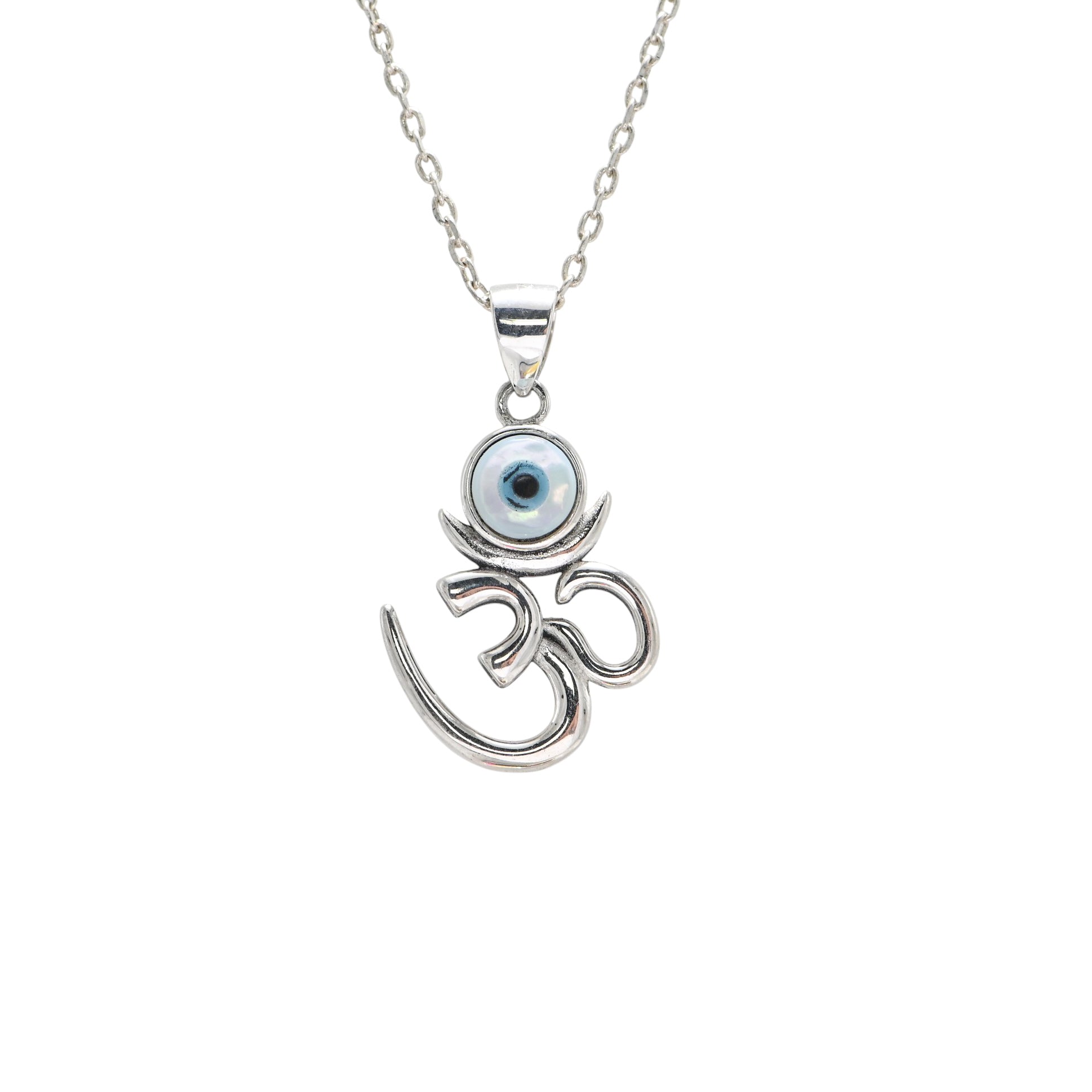 925 Sterling Silver Om Necklace Om Pendant