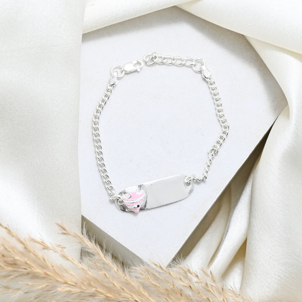 Baby Fish Pink Baby Girl Bracelet in 925 Sterling Silver