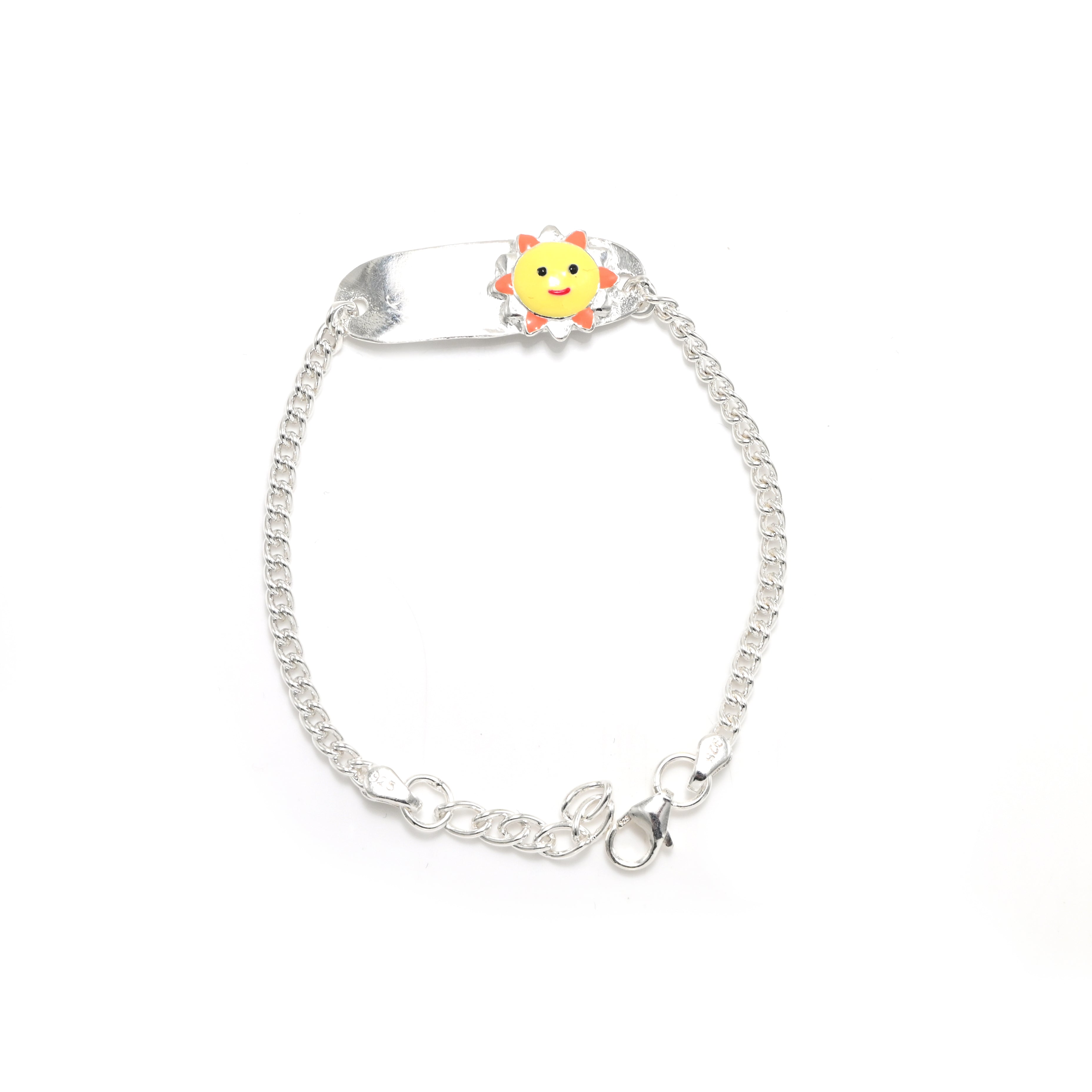 Sunflower Baby Girl Bracelet 925 Silver Charm Bracelet Adjustable Jewelry