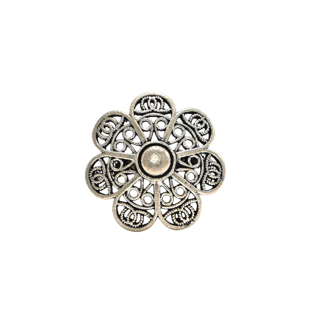 925 Sterling Silver Oxidised Turkish Finish Ring, Antique Style